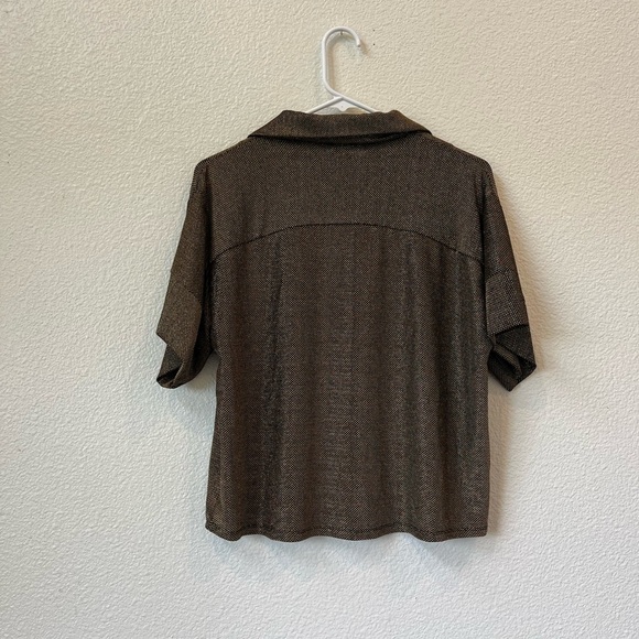 Linea Donatella Metallic Black Blouse - Picture 2 of 4